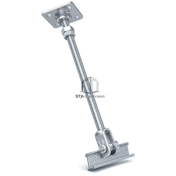 Cleanroom installation accessories represented by a ceiling suspension rod