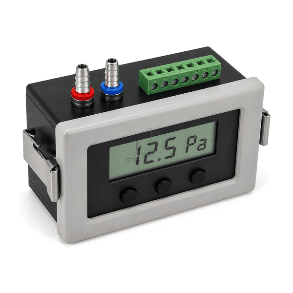 Horizontal arrangement of digital gauge, pressure tubes and remote alarm connection