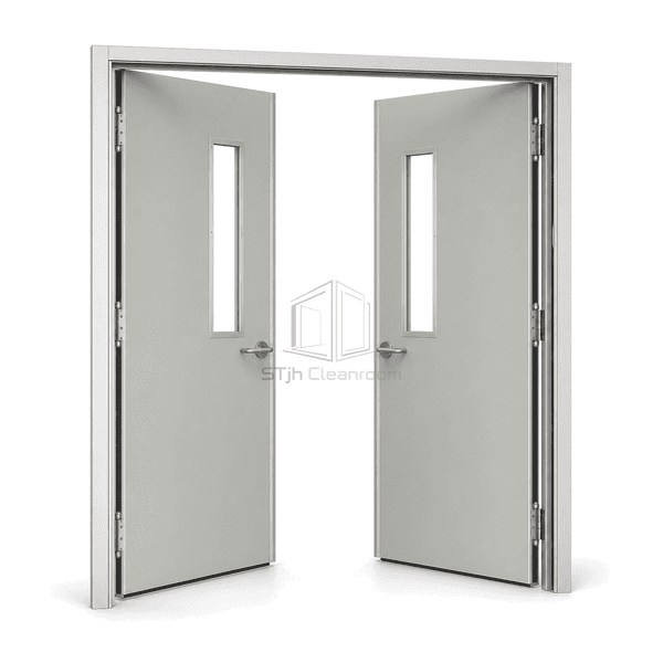 Equal Double-Leaf Cleanroom Swing Door
