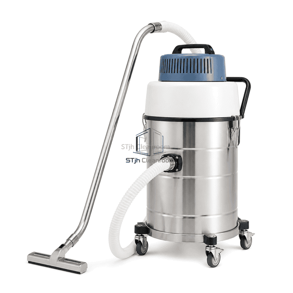 Cleanroom cleaning equipment represented by a HEPA vacuum cleaner