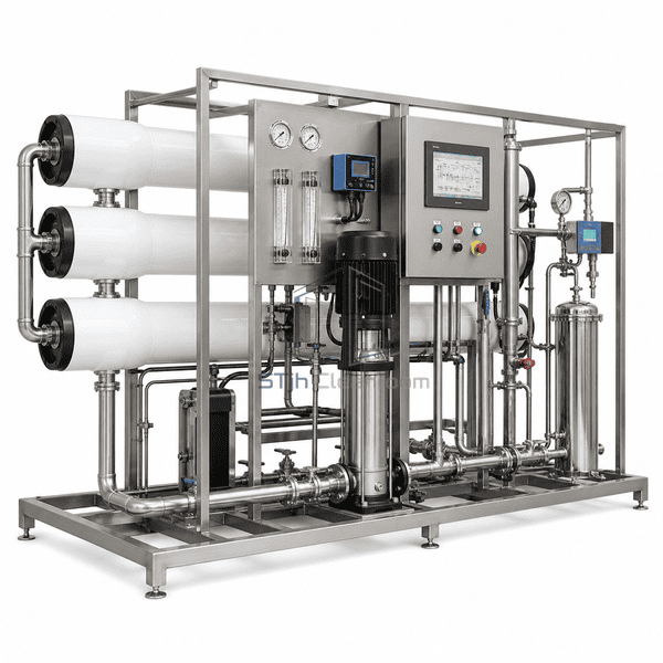 Cleanroom utility systems represented by a reverse osmosis water system