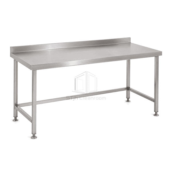Cleanroom furniture category represented by a stainless steel workbench