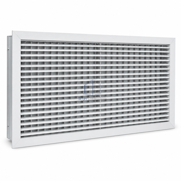 STJH-ADJUSTABLE-LOUVER-AIR-GRILLE-900X600-DD12 white-background main view of large close-spaced double-deflection grille