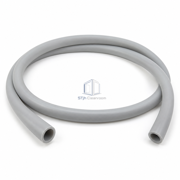 STJH hollow silicone gasket with a rounded bulb opening shown against white.