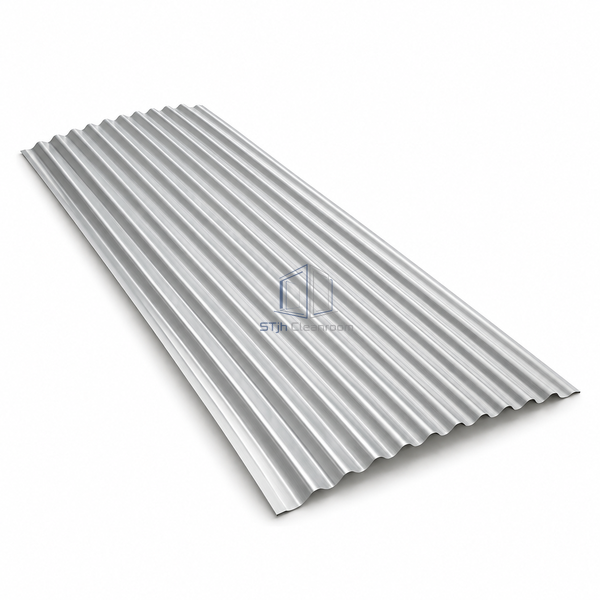 STJH-ALUMINUM-INSULATION-JACKETING-CORRUGATED-08MM white-background main image of rigid corrugated aluminum sheet