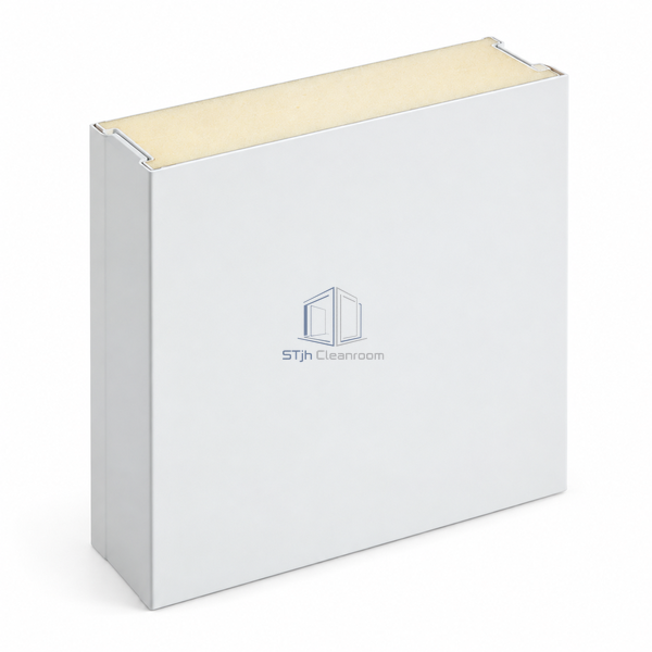STJH-ANTIBACTERIAL-COATED-CLEANROOM-WALL-PANEL-PU-100 silver-ion coated PU sandwich on white background