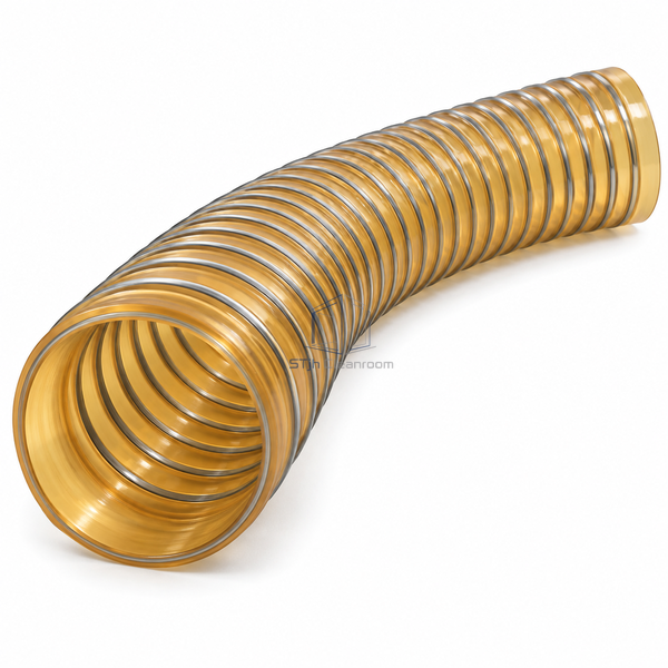 STJH-ANTISTATIC-FLEXIBLE-DUCT-HOSE-DN150 white-background main view of wide-bore heavy PU hose