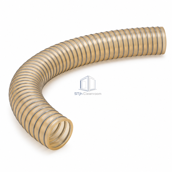 STJH-ANTISTATIC-FLEXIBLE-DUCT-HOSE-DN50 white-background main image of small reinforced PU hose with smooth bore