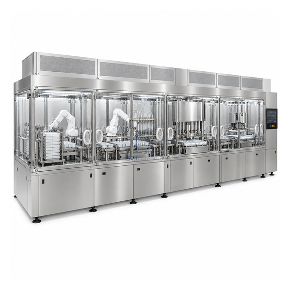 STjh RTU robotic filling isolator with multiple enclosed processing stations