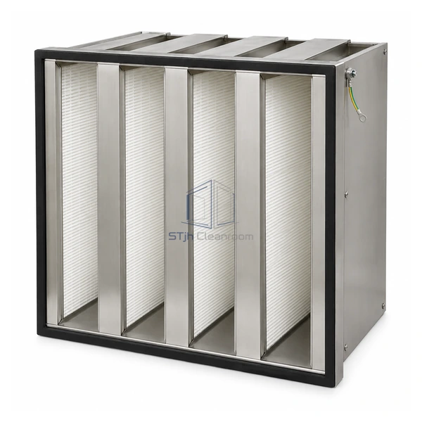 STjh 610 x 610 x 292 mm ATEX H13 V-bank HEPA filter main view