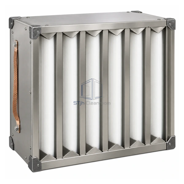 STjh 610 x 610 x 292 mm ATEX H14 V-bank HEPA filter main view