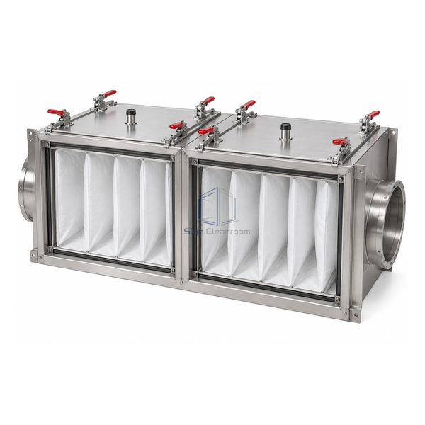 STjh two-cell gel-seal bag-in bag-out filter housing