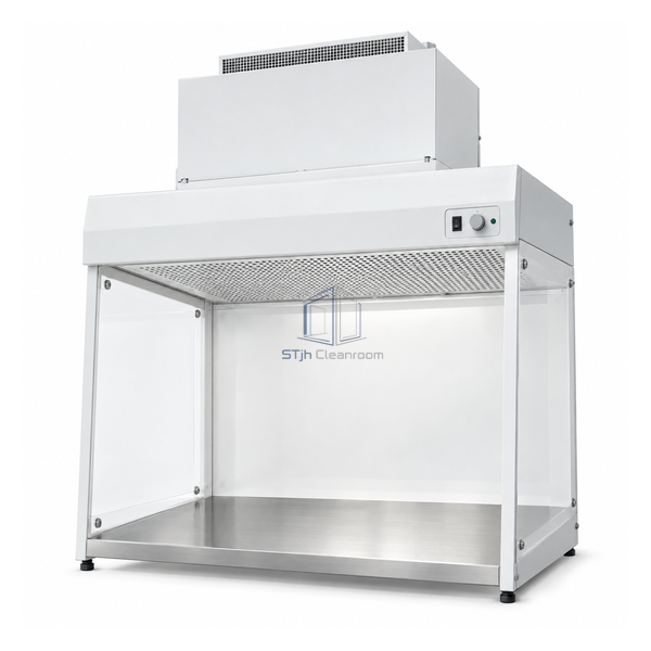 STjh 4 foot benchtop vertical laminar-flow hood with top HEPA module and perforated ceiling diffuser