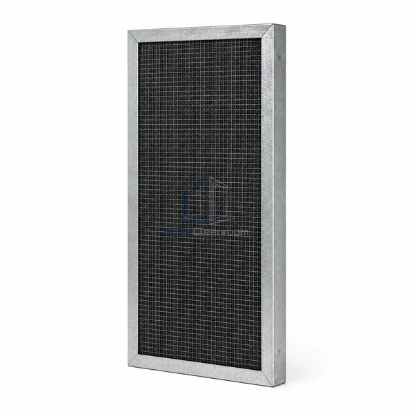 STJH-CARBON-PANEL-FILTER-300X600X25 narrow galvanized carbon panel with flat wire retaining mesh