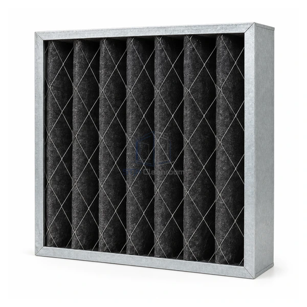 STjh 594 x 594 x 95 mm low-density carbon pleated prefilter main view