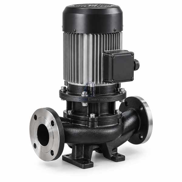 STjh DN50 1.1 kW chilled-water circulation pump with a deeper hydraulic body and medium motor on white.