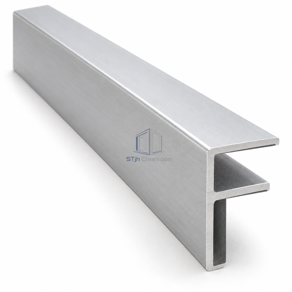 STJH-CLEANROOM-ALUMINUM-PROFILE-F45X35 asymmetric F-section aluminum profile on a white background