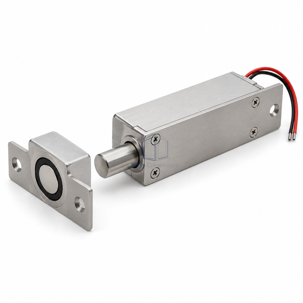 STJH heavy-duty drop bolt with magnetic capture hardware and larger pin, displayed on white.