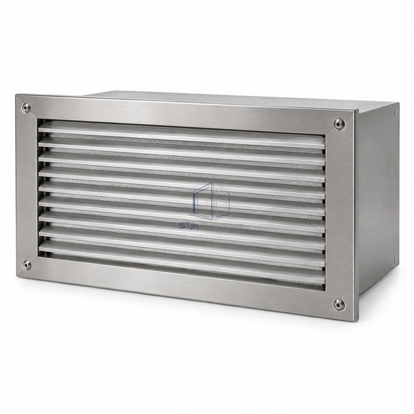 STJH-CLEANROOM-RETURN-AIR-GRILLE-600X350 landscape grille with recessed return box on a white background