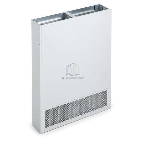 STJH-CLEANROOM-RETURN-AIR-RISER-WALL-PANEL-1160-HEAVY-KEEL reinforced return module on white background