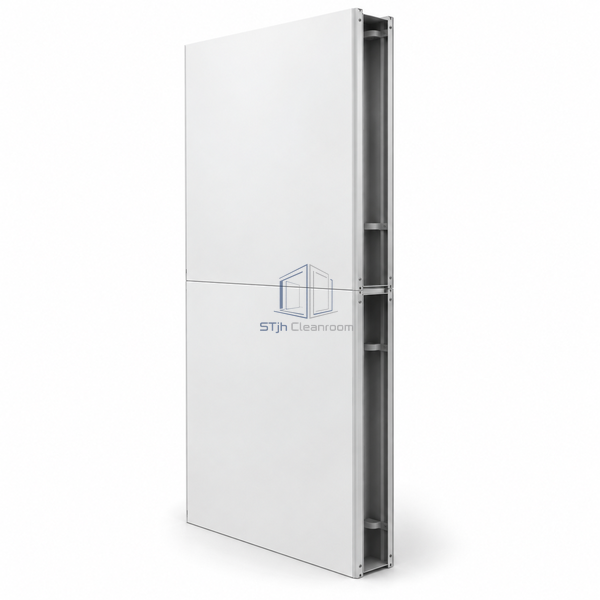 STJH-CLEANROOM-SERVICE-CHASE-WALL-PANEL-TECHNICAL-STACK stacked hollow wall modules on white background