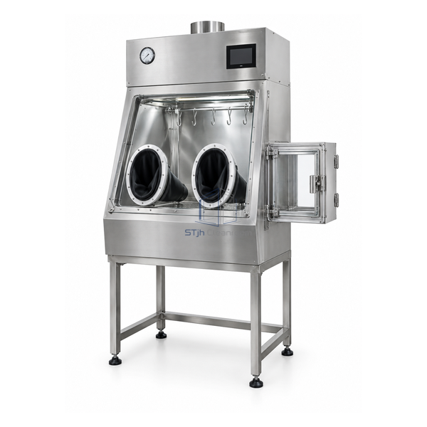 STjh 3 ft cytotoxic containment isolator with a compact stainless chamber