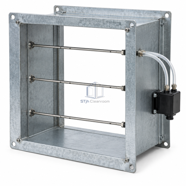 STJH-DUCT-AIRFLOW-MEASURING-STATION-300X300 white-background main view of compact sensing frame and pressure tubes