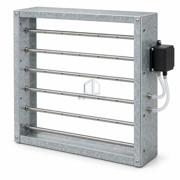 STJH-DUCT-AIRFLOW-MEASURING-STATION-600X600 white-background main view showing square multi-point sensing array