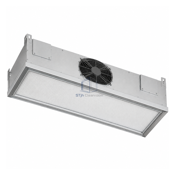 STjh slim 575 by 1175 mm equipment FFU with shallow cabinet, single EC fan and H14 filter face