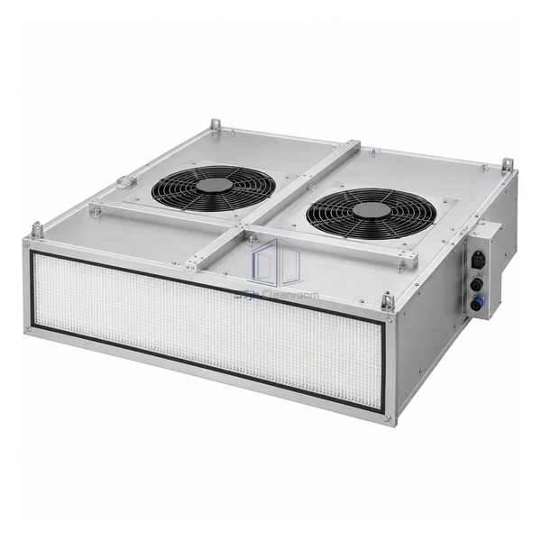 STjh large 1175 mm square equipment FFU with twin EC fan grilles and reinforced full filter face