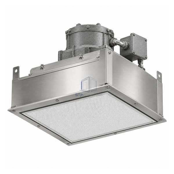 STjh compact 2 by 2 foot explosion-proof ULPA FFU with cast motor enclosure and top access panel