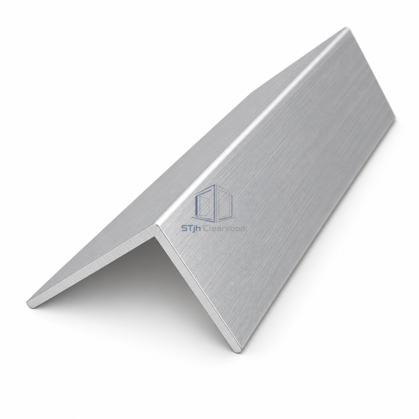 STJH-EXTERNAL-90-DEGREE-CLEANROOM-CORNER-PROFILE-30 square aluminum outside-corner trim on a white background