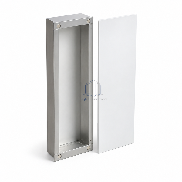 STJH-FLUSH-MOUNTED-CLEANROOM-UTILITY-WALL-PANEL-60-MAGNETIC removable technical panel on white background