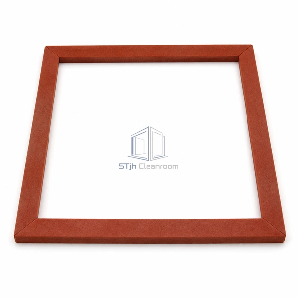STJH-HEPA-GASKET-SILICONE-260C red-brown silicone sponge perimeter gasket with mitered corners