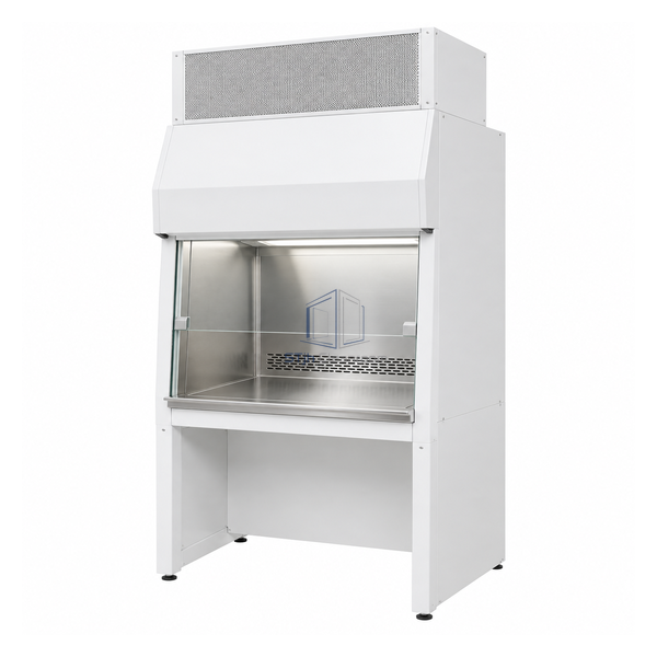 STjh compact 2 foot high-containment weighing system with built-in blower and single room-return HEPA filter