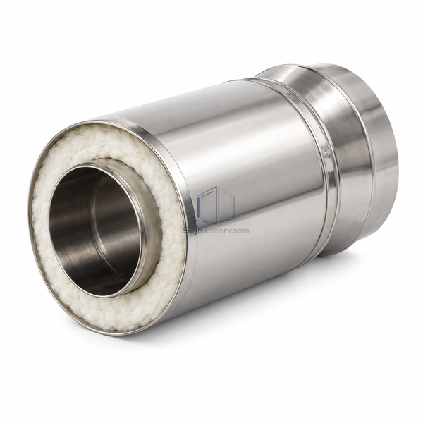 STJH-HIGH-TEMPERATURE-DOUBLE-WALL-EXHAUST-DUCT-DN150-540C white-background main view showing narrow liner and insulation annulus