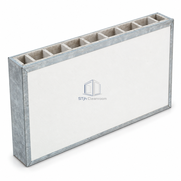 STJH-HOLLOW-MGO-CLEANROOM-SANDWICH-PANEL-100-FRAMED deep framed hollow MgO panel on white background