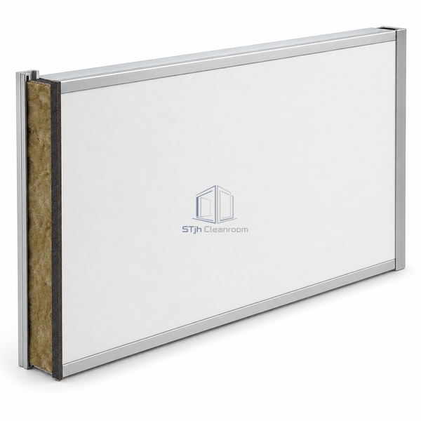 STJH-HPL-CLEANROOM-WALL-LINER-PANEL-ROCKWOOL-FRAMED mineral-backed laminate liner on white background