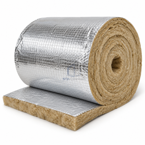 STJH-HVAC-DUCT-WRAP-INSULATION-R60-56MM main image on white showing medium-thickness fiberglass insulation roll