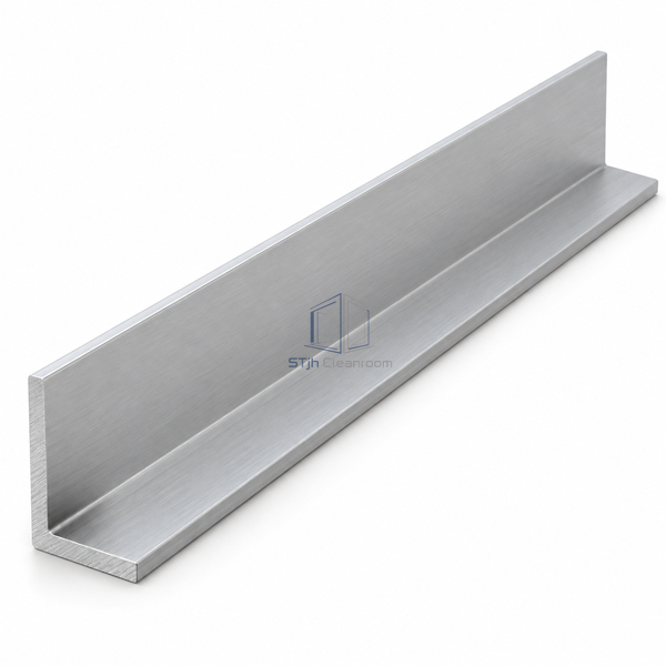 STJH-INTERNAL-90-DEGREE-CLEANROOM-CORNER-PROFILE-L14X28 unequal-leg aluminum angle on a white background