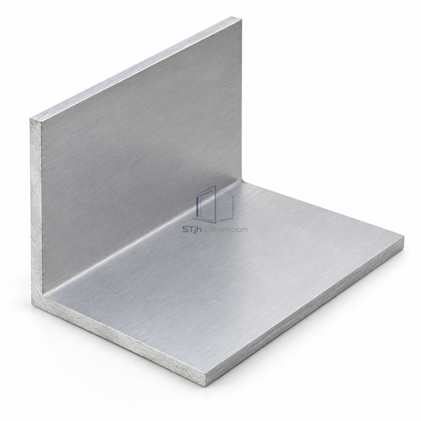 STJH-INTERNAL-90-DEGREE-CLEANROOM-CORNER-PROFILE-L44 equal-leg aluminum angle on a white background