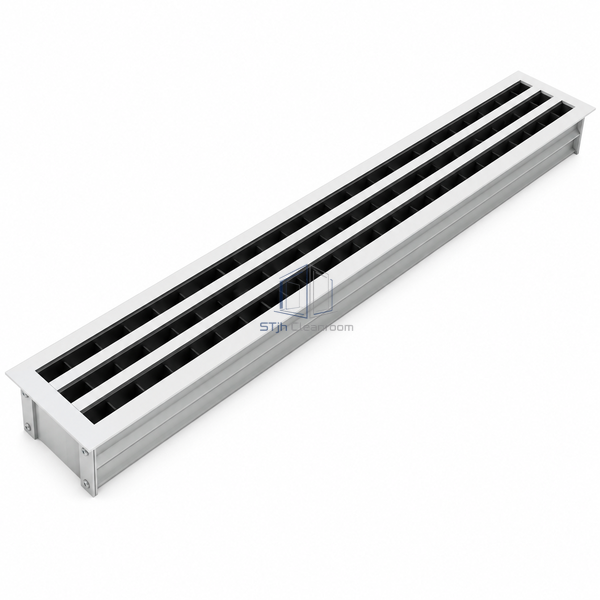 STJH-LINEAR-SLOT-AIR-DIFFUSER-4S-25X1200 white-background main view of broad four-slot linear diffuser