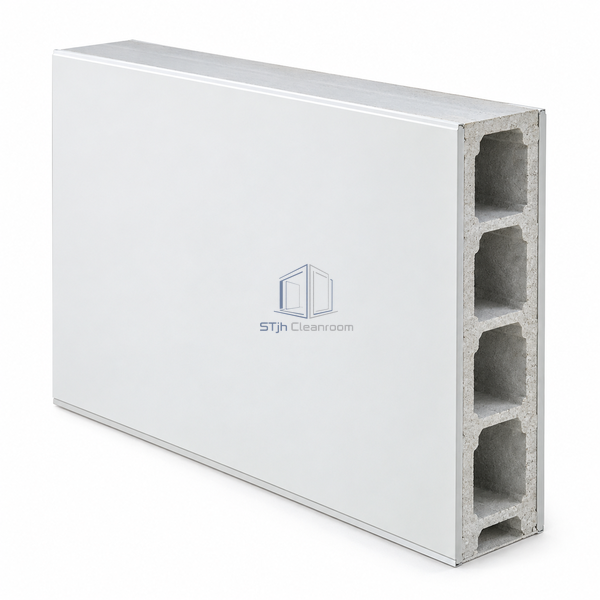 STJH-MAGNESIUM-OXYSULFATE-CLEANROOM-PANEL-HOLLOW-100 deep hollow magnesium panel on white background