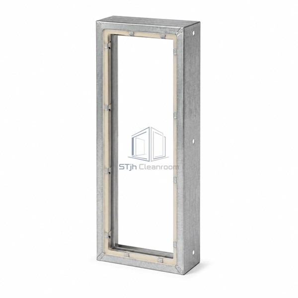 STJH-MODULAR-FILTER-FRAME-305X610 narrow half-width galvanized filter frame with a deep sidewall