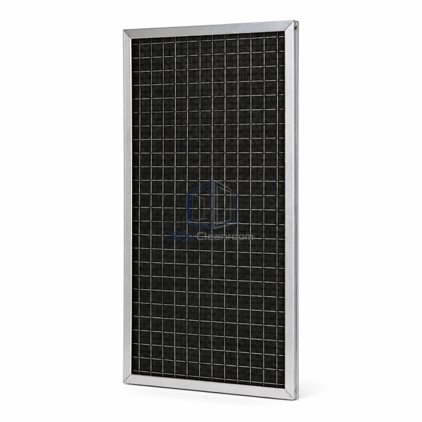 STJH-NYLON-MESH-PRE-FILTER-592X287X21 tall half-width nylon mesh filter on a white background