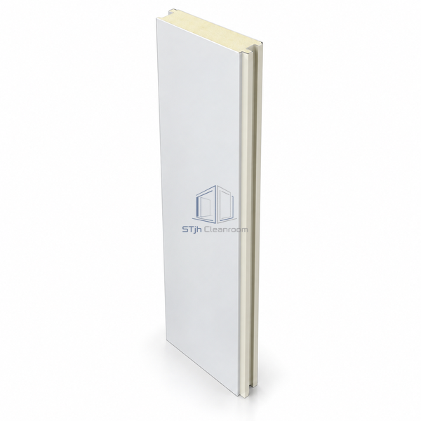 STJH-POLYURETHANE-CLEANROOM-SANDWICH-PANEL-50-MACHINE slim PUR foam cleanroom panel on white background