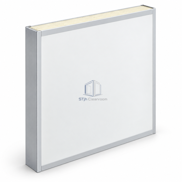 STJH-POLYURETHANE-CLEANROOM-SANDWICH-PANEL-75-FRAMED framed PUR sandwich panel on white background