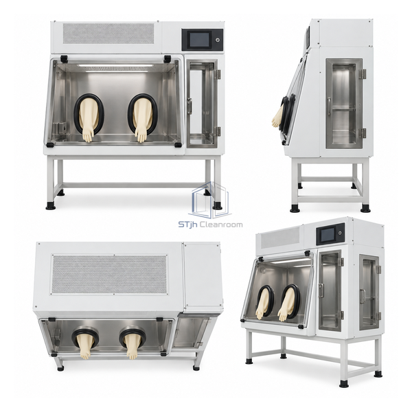 STjh compact positive-pressure isolator with a 797 mm main chamber