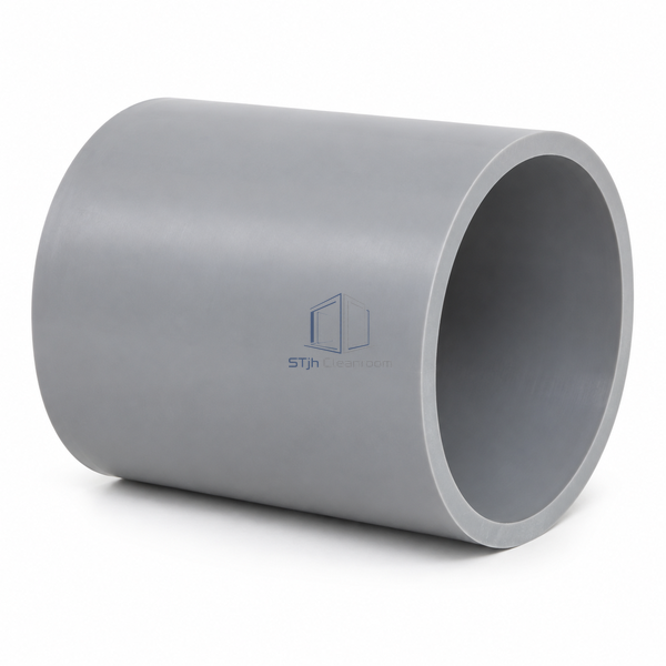 STJH-PP-CORROSION-RESISTANT-EXHAUST-DUCT-DN355 white-background main view of medium grey ventilation pipe with 6 mm wall