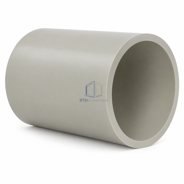 STJH-PP-CORROSION-RESISTANT-EXHAUST-DUCT-DN630 main view on white showing large bore and thick grey polymer rim